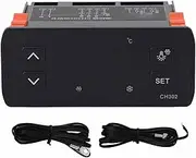Temperature Controller, Dual Sensor Thermostat Regulator for Refrigerating and Defrosting, Digital Temperature Control Switch AC110V AC220V