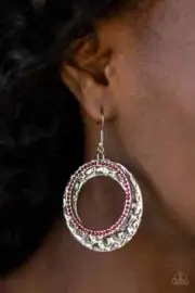 Paparazzi CINEMATIC SHIMMER red earrings
