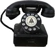 JWQFBC Creative Retro Phone Model, Vintage Rotary Telephone Statue for Home Decor
