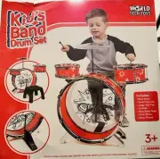 KID'S BAND DRUMSET WORLD TECH TOYS RED Sealed NIB Never Used Brand New