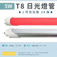 在飛比找蝦皮購物優惠-【1尺T8燈管 5W 乳白罩-紅光/綠光】✨光譜照明 LED