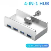 Clip USB HUB 3.0 Docking Station Splitter Adapter A C Extensor Concentrator New