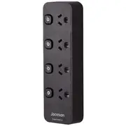 Jackson 4 Outlet Switched Powerboard Surge Protection Black