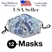 Pack of {12} Masks, Face mask Reusable & washable, Included 2 Filter PM2.5 Mask