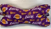Los Angeles Lakers 3 Sided Dog Bone Shaped Neck Pillow, Lower Back Support LG
