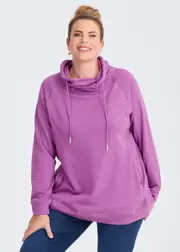 [Taking Shape] Taking Shape Drawstring Collar Sweat Size 20 in Orchid, Cotton - Plus Size Women's Tops & T Shirts Orchid