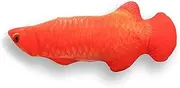 Cat Fish Toys Silvervine Chew Toys with Catnip for Kittens, Interactive Indoor Catmint Dental Toy for Teeth Cleaning, 20×7×3.5cm (Red Arowana)
