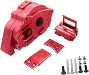 Center Gearbox Case Medium Wave Box Assembly Direct Replacement Practical Car Model 57T Differential Gear for Hobby Car, Red