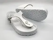 Birkenstock Premium Leather Gizeh EXQUISITE White 35 Regular BNIB 948171