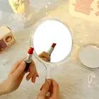Handheld Mirror Rounded Shape Cosmetics Anti-fog Double-sided Vanity Mirror