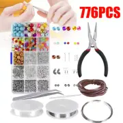 Starter Girls Kids DIY Bracelet Arts Craft Beads Jewellery Making Wire Plier Set