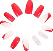 Healvian 1 Set Press on Nails Gel Stickers Polisher Fake Fingernails Pad Brushes Glue Impress Clipper False Nails Scratch Drill Kit Nails Press on Tip Charms Women Nail Art Accessories Abs