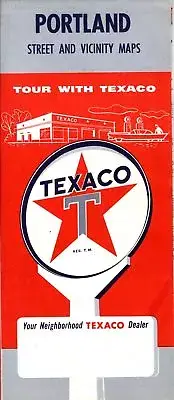 1957 Texaco Road Map: Portland NOS