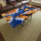 Blue Epoxy Ocean Table Dining Table top Home Decor Acacia Table Custom order