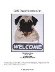 Pug Dog Welcome Sign- Plastic Canvas Pattern or Kit