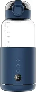 Portable Water Warmer with Temperature Display - 300ml Baby Formula Warmer for Outdoor Travel, Safe and Fast Heating for New Parents