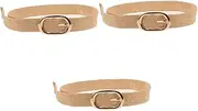 [Healeved] Elastic Straw Woven Waist Belt for Women Versatile Dress Buckle Belt for Casual and Formal Occasions present for