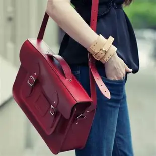 英國 The Cambridge Satchel Company手工真皮英倫劍橋包 15吋代表英國倫敦正紅色🇬🇧