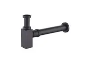 32mm p-trap basin sink square bottle trap waste pipe drain black