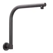 Gunmetal Grey Stainless Steel Swivel Wall Shower Arm Bathroom Gooseneck Outlet