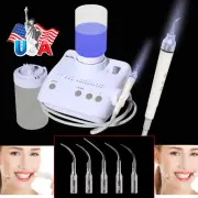 Dental Ultrasonic Piezo Scaler LED Optic Handpiece 2*Bottles fit EMS Cavitron
