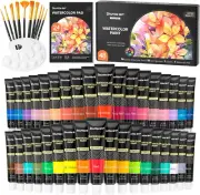 48PC Watercolour Paint Artist Case Colour Drawing Sketch Pastels Pencil Charcoal