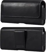 Miimall Belt Bag Compatible with Samsung Galaxy Z Fold 5 Mobile Phone Holster with Card Holder, PU Leather Belt Bag Case for Galaxy Z Fold 5/Fold 4/Fold 3/Fold 2/Z Fold 2019