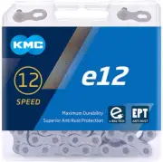 KMC E12 EPT 12 Speed Chain 130 Links Silver Cycling Bike Ride Performance