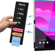 Lumanman Magnetic Monitor Memo Board for Computer, Acrylic Message Reminder Board for Moniter Side, Office Desk Accessories for Women Men, Computer Sticky Note Holder Home Office Memo Holder, Black
