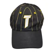 THRASHER LOGO-Old Timer Skate Hat-Adjustable Snapback Striped Black&Yellow-NWTS