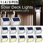 Outdoor LED Solar Deck Lights Garden Stair Step Wall Pathway Post Fence Lights