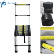 12.5FT Aluminum Multi Purpose Telescopic Extension Ladder Heavy Duty Step Ladder