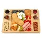Bamboo Charcuterie Cheese Board, HALE OTEIR Double Sided Steak Serving Board ...