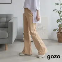 在飛比找momo購物網優惠-【gozo】minus g-限量系列 彈性修身牛仔小喇叭褲(