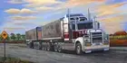 KENWORTH Truck B-DOUBLE Road Train Beach Pool Towel by Jenny Sander