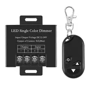 30A Single Channel Led Dimmer Controller with 3 Key Wireless Rf Remote Control for Single Color 5050 3528 Led Striplight black