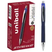 Uni-Ball uni Jetstream RT Ballpoint Pens Fine Point 0.7mm Blue Ink Dozen (62153)