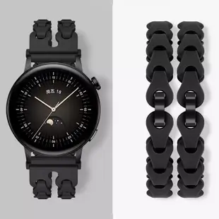 新款创意DIY適用小米手錶全系列Xiaomi Watch S1 S1 Active連環扣矽膠錶帶