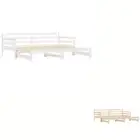 Daybed with Trundle Sofa Bed Single Sofa 90x190 cm Solid Wood Pine vidaXL
