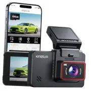 4K Dash Cam with 64GB Card, Front and Rear Car Dashcam Camera for Cars