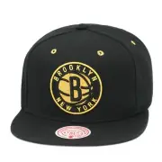 Mitchell & Ness Brooklyn Nets Snapback Hat Cap for Jordan 12 Retro Black Taxi