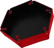 CIYODO Hexagon Tray Dice Box Modern and Chic Table Game Storage Foldable Dice Tray for Sundries