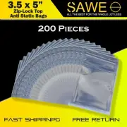 200 x Anti Static Shielding ESD Bags 3.5 x 5" Inch Zip Lock Reclosable