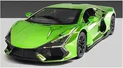 Decorative Car Model 1:24 for Revuelto Diecast Metal Alloy Openable Door Car Model Work Area Decoration Perfect for Gifting(Green)