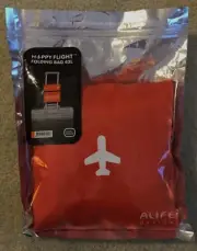 HF Happy Flight Folding Bag Fits Over Luggage Handles Orange 43L New $64