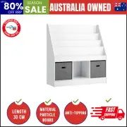 Kids Bookshelf Toy Box Organiser Display Shelf Magazine Storage Rack