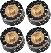 Electric Guitar Tone Volume Control Knobs for Epi/Lp Electric Guitar 4Pcs Black & Gold Black & Gold