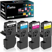 [SavFinto] TK-5220 Toner Compatible with Kyocera ECOSYS M5521cdw Replacement for Kyocera TK5220 TK 5220 for Kyocera ECOSYS P5021cdn P5021cdw M5521cdn M5521cdw (1 Black, 1 Cyan, 1 Magenta, 1 Yellow )
