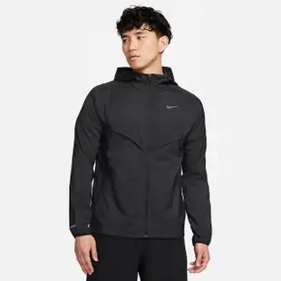 【NIKE 耐吉】外套 男款 運動連帽外套 防曬 防潑水 AS M NK IMP LGHT WINDRNNER JKT 黑 FB7541-010