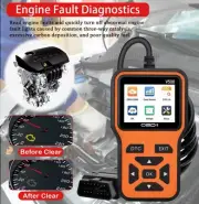 "V500 OBD2 Scanner Engine Code Reader & Voltage Tester for Car Diagnostics!"